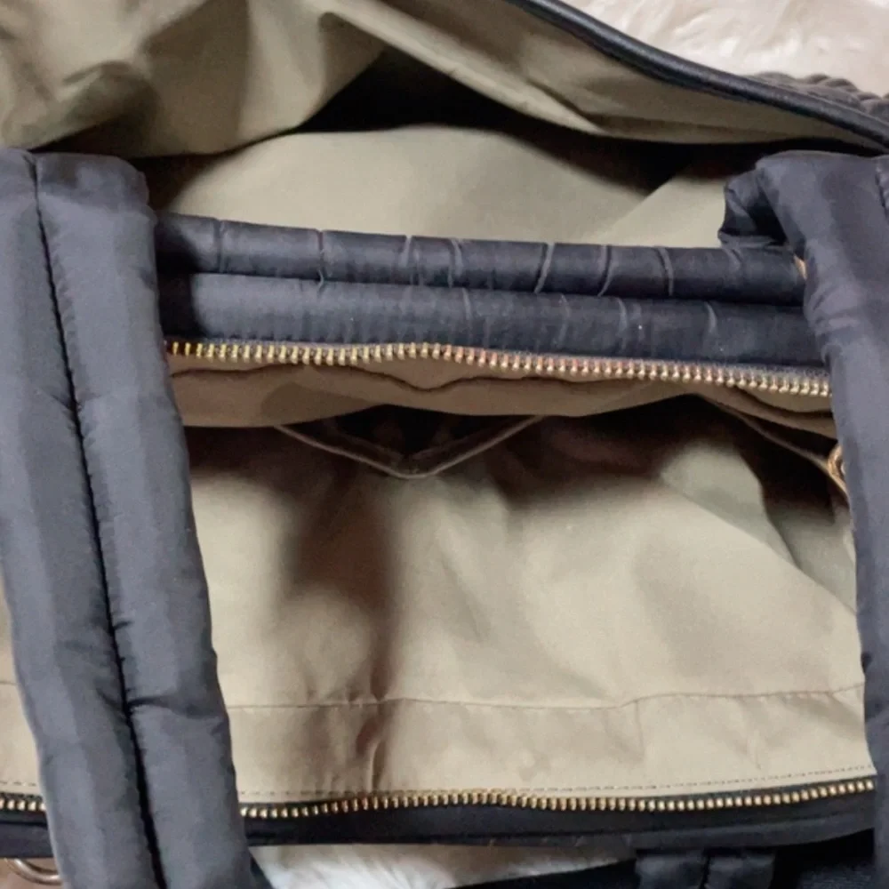 Chic Black Quilted Baby Bag